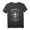 Happiness is a Tight Threesome Darts in Skull T-Shirt – Lustiges Dart-Shirt für Männer und Frauen, Perfekt als Geschenk für Dartfans