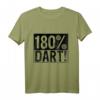 180 Prozent Dart T-Shirt für Männer – Coole Geschenkidee für Dartspieler, Darter & Dart Liebhaber zum Vatertag