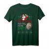 Hässliches Weihnachts-Darts T-Shirt - Lustiges Ugly Christmas Outfit mit Bier trinkendem Weihnachtsmann, Dartpfeilen & Dartscheibe, perfekt für Weihnachtsfeiern & Darts Training
