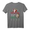 Hässliches Weihnachts-Darts T-Shirt - Lustiges Ugly Christmas Outfit mit Bier trinkendem Weihnachtsmann, Dartpfeilen & Dartscheibe, perfekt für Weihnachtsfeiern & Darts Training