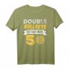 Double Bullseye 50. Geburtstag Geschenkidee Darts Darter T-Shirt - Humorvolles Fan Outfit für Dartspieler & Dartfans