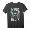 King of Darts - Retro Schädel & Dartscheibe Herren T-Shirt mit Sprüchen für Dartspieler & Dartfans, perfekt als Vintage Geschenk zum Geburtstag & Dartturnier