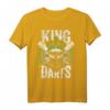 King of Darts - Retro Schädel & Dartscheibe Herren T-Shirt mit Sprüchen für Dartspieler & Dartfans, perfekt als Vintage Geschenk zum Geburtstag & Dartturnier