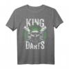 King of Darts - Retro Schädel & Dartscheibe Herren T-Shirt mit Sprüchen für Dartspieler & Dartfans, perfekt als Vintage Geschenk zum Geburtstag & Dartturnier