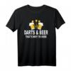 Lustiges Dart Herren T-Shirt mit Dartscheibe und Biermotiv - Perfektes Geschenk für Dartspieler und Dartfans