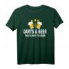 Lustiges Dart Herren T-Shirt mit Dartscheibe und Biermotiv - Perfektes Geschenk für Dartspieler und Dartfans