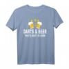 Lustiges Dart Herren T-Shirt mit Dartscheibe und Biermotiv - Perfektes Geschenk für Dartspieler und Dartfans