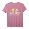 Lustiges Dart Herren T-Shirt mit Dartscheibe und Biermotiv - Perfektes Geschenk für Dartspieler und Dartfans