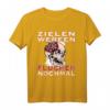 Zielen werfen fluchen nochmal - Lustiges Darts T-Shirt mit Totenkopf Motiv für Dartfans, Freunde & Familie als Geschenk zu Geburtstag, Weihnachten & mehr