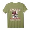 Zielen werfen fluchen nochmal - Lustiges Darts T-Shirt mit Totenkopf Motiv für Dartfans, Freunde & Familie als Geschenk zu Geburtstag, Weihnachten & mehr
