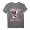 Zielen werfen fluchen nochmal - Lustiges Darts T-Shirt mit Totenkopf Motiv für Dartfans, Freunde & Familie als Geschenk zu Geburtstag, Weihnachten & mehr