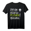 Lustiges Dart T-Shirt - Zielen, Werfen, Fluchen Geschenk für Dartspieler & Fans zu Weihnachten & Geburtstag