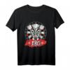 Darts 180er Dartscheibe 180 in Dart Design - Geschenkidee für Dartspieler, Dart Fans & Hobby-Dartspieler