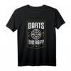 Darts Is My Therapy Dartpfeil Dart T-Shirt - Lustiges Design für Dartspieler, Turnierspieler und Dart-Liebhaber