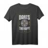 Darts Is My Therapy Dartpfeil Dart T-Shirt - Lustiges Design für Dartspieler, Turnierspieler und Dart-Liebhaber