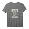 Darts Is My Therapy Dartpfeil Dart T-Shirt - Lustiges Design für Dartspieler, Turnierspieler und Dart-Liebhaber