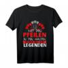 Mit den Pfeilen in den Händen werden Helden zu Legenden - Lustiges Dart T-Shirt als Geburtstagsgeschenk für Dartspieler, Profis und Dartfans