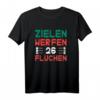 Zielen Werfen 26 Fluchen Dart T-Shirt für Dartspieler - Lustiges Design für Freizeit und Turnier, Perfekt für Dartzubehör und Zubehör
