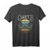 Vintage Dartpfeile Sunset T-Shirt – Perfektes Darts Sport Design für Hobbyspieler, Turniere & Darts Fans