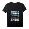 Damen GENIEß DIE SHOW! Dart Spruch T-Shirt mit V-Ausschnitt – Perfektes Geschenk für Dartspieler und Dartfans