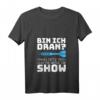 Damen GENIEß DIE SHOW! Dart Spruch T-Shirt mit V-Ausschnitt – Perfektes Geschenk für Dartspieler und Dartfans