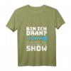 Damen GENIEß DIE SHOW! Dart Spruch T-Shirt mit V-Ausschnitt – Perfektes Geschenk für Dartspieler und Dartfans