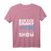 Damen GENIEß DIE SHOW! Dart Spruch T-Shirt mit V-Ausschnitt – Perfektes Geschenk für Dartspieler und Dartfans