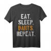 Dart Vintage T-Shirt - Klassisch geschnitten, doppelt genähter Saum, ideal für Dartfans und Freizeitspieler