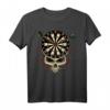 Dart T-Shirt für Dartspieler - Skull Bullseye Teamshirt für Turniere, Geburtstag & Vatertag