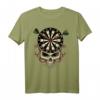 Dart T-Shirt für Dartspieler - Skull Bullseye Teamshirt für Turniere, Geburtstag & Vatertag