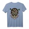 Dart T-Shirt für Dartspieler - Skull Bullseye Teamshirt für Turniere, Geburtstag & Vatertag