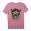Dart T-Shirt für Dartspieler - Skull Bullseye Teamshirt für Turniere, Geburtstag & Vatertag