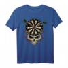 Dart T-Shirt für Dartspieler - Skull Bullseye Teamshirt für Turniere, Geburtstag & Vatertag