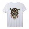 Dart T-Shirt für Dartspieler - Skull Bullseye Teamshirt für Turniere, Geburtstag & Vatertag