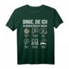 Dinge, die ich in meiner Freizeit mache - Lustiges Dartspiel T-Shirt für Dartspieler, Turniere & Kneipensport mit Bier