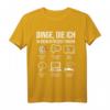 Dinge, die ich in meiner Freizeit mache - Lustiges Dartspiel T-Shirt für Dartspieler, Turniere & Kneipensport mit Bier