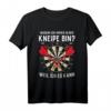 Dartspieler T-Shirt für Männer & Frauen – Dart Kneipe & Dartboard Design, Vintage Dartspiel, Geschenkidee für Dartfans