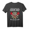 Dartspieler T-Shirt für Männer & Frauen – Dart Kneipe & Dartboard Design, Vintage Dartspiel, Geschenkidee für Dartfans