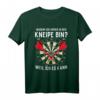 Dartspieler T-Shirt für Männer & Frauen – Dart Kneipe & Dartboard Design, Vintage Dartspiel, Geschenkidee für Dartfans
