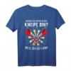 Dartspieler T-Shirt für Männer & Frauen – Dart Kneipe & Dartboard Design, Vintage Dartspiel, Geschenkidee für Dartfans
