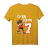 Kinder 7. Geburtstag Fußball T-Shirt für Jungen - Cooles Geschenk mit Dab Pose, Fußball und Zahl 7 für Geburtstag & Schule