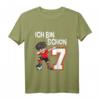 Kinder 7. Geburtstag Fußball T-Shirt für Jungen - Cooles Geschenk mit Dab Pose, Fußball und Zahl 7 für Geburtstag & Schule