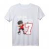 Kinder 7. Geburtstag Fußball T-Shirt für Jungen - Cooles Geschenk mit Dab Pose, Fußball und Zahl 7 für Geburtstag & Schule