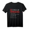 6 Phasen des Debugging T-Shirt – Witziges Programmier-Shirt für Entwickler und IT-Profis