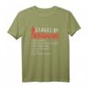 6 Phasen des Debugging T-Shirt – Witziges Programmier-Shirt für Entwickler und IT-Profis