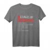 6 Phasen des Debugging T-Shirt – Witziges Programmier-Shirt für Entwickler und IT-Profis