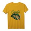 Kiffende Cannabis Hanf Weed Lippen mit Joint und Schriftzug T-Shirt – Perfekt für Weed Fans, 420 Enthusiasten & Hanffreunde
