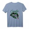 Kiffende Cannabis Hanf Weed Lippen mit Joint und Schriftzug T-Shirt – Perfekt für Weed Fans, 420 Enthusiasten & Hanffreunde