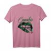 Kiffende Cannabis Hanf Weed Lippen mit Joint und Schriftzug T-Shirt – Perfekt für Weed Fans, 420 Enthusiasten & Hanffreunde
