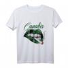 Kiffende Cannabis Hanf Weed Lippen mit Joint und Schriftzug T-Shirt – Perfekt für Weed Fans, 420 Enthusiasten & Hanffreunde